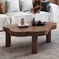 Tea Table Sofa Wooden Table Table Special-Shaped Table White Irregular Living Room Coffee Table Clou