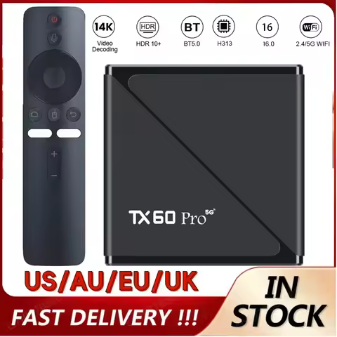 2025 Smart TV Box Android 16 TV Box 14K 2.4G/5G Dual WiFi Set Top Box WiFi6 Media Player Set AU/UK/U