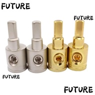 HL-FUTU Car Audio Connector, Pure Copper Gold Silver Car Speaker Wire Terminal, 0GA 4GA 8GA Wire Red