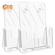 Brochure Holder 8.5 X 11 Brochure Display Stand Acrylic Brochure Holders Clear Flyer Holder Display Stand, 2 Packs Easy to Use