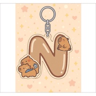 1 CAPYBARA SUPER CUTE letter keychain as a gift for your loved one