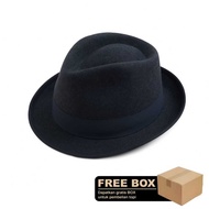 Laken Fedora Hat Plainbeludru for Men and Women Adult Quino Laken Fedora Hat/