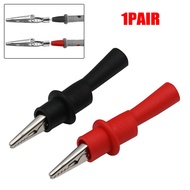 [HEVEN] In Stock 1Pair Wire Tips Test Clip Clamp Red+Black for Multi-Meter Tester AC DC 10A 1000V