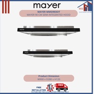 Mayer MMSI903OT Semi-Integrated Hood – 90cm Slim Design with Oil Tray