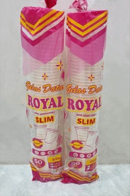 Gelas Plastik SLIM ROYAL / Gelas SLIM 18oz & 22oz (isi 50 pcs)