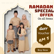 Baju Raya Set Family/Kyrana Nude/Family Sets/Raya Sedondon/Baju Kurung/ Baju Melayu/Kurung Moden/ Baju Raya