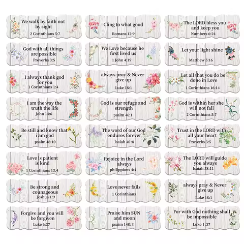 240 Pcs Flowers Style Scripture Inspirational Stickers Bible Verse Stickers Christian Planner Religi