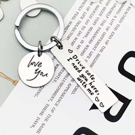 Gift For Boy Friend Drive Safe Keychain Stainless Steel Keychain