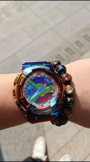 CASIO G-SHOCK小鋼炮 小火山雷 彩虹圈限量款 鐳射炫彩 大錶盤 防震防水 石英機芯 男女款運動腕錶