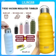 Tyeso Insulated Thermos Tumbler 270/360/750/1000ml 304 Stainless Steel Water Bottle Flask Botol Air 