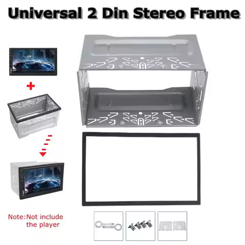 Universal Double Din 2 Din Stereo Radio Replacement Fitting Cage Kit Installation MP5 Player Radio M