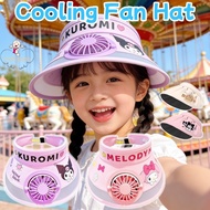 Fan Sun Hat for Kids Cute Summer Hat USB Rechargeable Adjustable Outdoor Cooling Fan Hat Kids Hat Ki