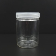 (5 PCS) Plastic Tube Jars 300mL H 7cm D 9.5cm 500mL H 8cm D 10cm 600mL H 10cm D 10cm 700mL T 12cm D 