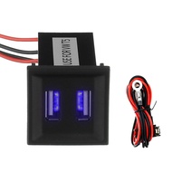 For Vw Transporter T5 2003-2009 Car Dual Usb Charger Adapter Socket Phone Charger Dash Blank Switch 