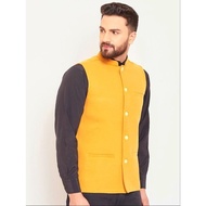Pakistani Men's Vest, Yellow Muslim Vest