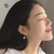 [New]  1 Pair Stud Earring Dangle Hook Durable Jewelry Gift Fake Pearl Dangle Hook Stud Earring Jewe