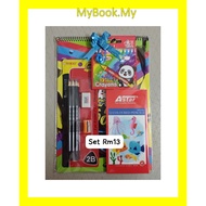 MyB 2026 : SET RM 13 - HAMPER HADIAH ALAT TULIS MURAH + BUNGKUS + REBEN - CRAYON SET