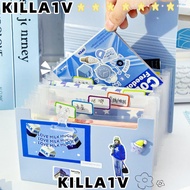 KILLA1V Storage Folder, 12-layer Solid Color A6 Folder,  Shrinkable Large-capacity Multi-layer Stora