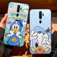 G-76 Donald Duck HD Glass Casing for OPPO Reno F17 2Z 12F A9 F11 A5 2F 2020 Pro Case