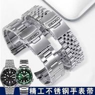 2024 High quality✕ 蔡-电子1 SEIKO Seiko No. 5 watch with original steel strap Green Water Ghost Male Water Ghost canned abalone insurance buckle original chain