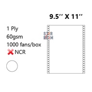 Computer Form 1ply 2ply 3ply 4ply| 270 300 500 1000 Fans| W/P/Y W/P/Y/B (NCR)| 9.5" x 11" 1 Box Sono