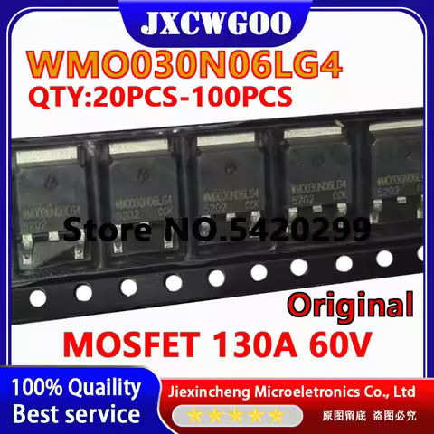 20PCS-100PCS WMO030N06LG4 130A 60V TO252 New original Electronic Components Chipset WMO030N06 MOSFET
