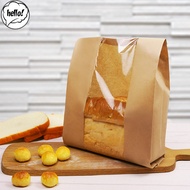 HS 5Pcs / Set For Kitchen Food Sandwich Bread Candy Storage Thin Kraft Paper Bag