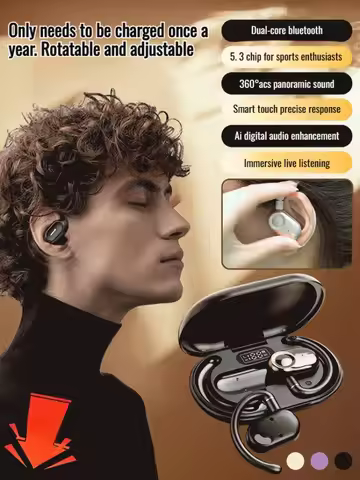 OnEar Sports Bluetooth Headset Rotating No InEar Ultra Long Life Open Bluetooth Headset