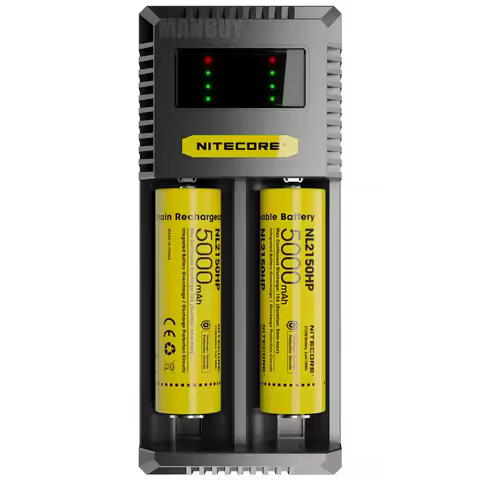 2026 Nitecore CI2 Dual-Slot USB-C Smart Charger for Li-ion Ni-Cd NiMH Batteries 18650 14500 CR123 16