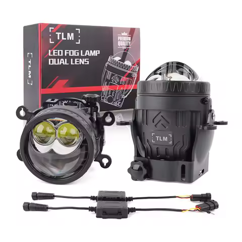 New Design 3 inches Bi-led Laser Lens Fog Lamp With Fan H11 Led Headlight Projector Fog Light Univer