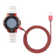 CasioWS10F20F30ProTrek適配智能手錶色編織充電線耐拉扯數據線