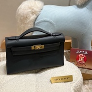 HERMES Mini Kelly Pochette 霧霾灰 全新現場