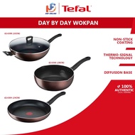 Tefal Cookware Day By Day Wokpan Pan Non-Stick WIth Lid (32cm) G14398 G1439895 (24cm) G14304 (28cm) 