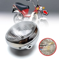 ไฟหน้ากลม ไฟตากลม รถมอเตอร์ไซค์ ชาลี รุ่น ยามาฮ่า ชิปปี้ YAMAHA CHAPPY สีโครเมี่ยม จำนวน 1 ดวง