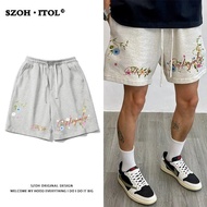 Hot Sale First Monthly List🎉Large Size Men Summer Floral Print Basketball Sweatpants Loose Straight 