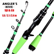 1.8m/2.1m/2.4m Fishing Rod Carbon Telescopic Spinning Baitcasting Fishing Rod