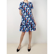 Pixels Gathered Hem Dress