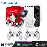 Salange 3D เกมโปรเจคเตอร์ P30MAX ย้อนยุควิดีโอเกมคอนโซลไร้สายควบคุม 4K ULTRA HD Plug and Play Androi
