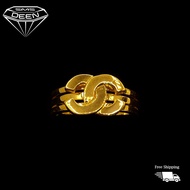 SMS DEEN C'hannel Ring, ±5.8-6.1GM - Gold 916 Emas - Cincin C'hannel