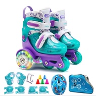Kids' 3-Wheel Beginner Roller Skate Set | Three Wheel Skate Shoes Kids Skate , Roller Skating Set