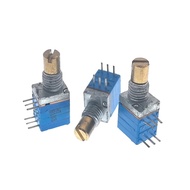 5pcs RK087 Potentiometer  Precision Dual Volume Control 10K B103 6-pin 10mm shaft