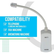 DSL Modem Phone Filter - for Interference Elimination and Static Noise Blocker | for Answering Machi