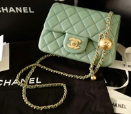 Chanel 23c金球mini flap 方胖子