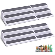 Three-Layer Extendable Fragrance Storage Rack, White/Gray Plastic Fragrance Rack, Adjustable Length 