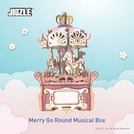 Jigzle 3D 木拼圖 音樂盒 - 旋轉木馬 |  伴手禮 拼圖 手作