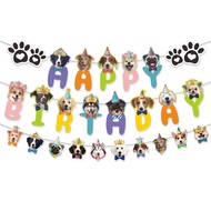 Pet Birthday Party Decoration Birthday Pull Flag Dog Cat Party Decoration Banner Wholesale 2025.10.2