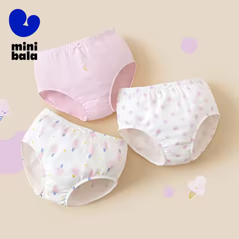 Mini Bala Stretchable Triangle Underpants Girls New in Winter Baby Comfortable Shorts