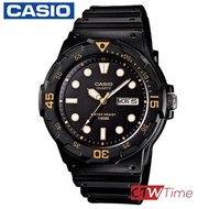 Casio Standard นาฬิกาข้อมือผู้ชาย สายเรซิ่น รุ่น MRW-200H-1EVDF - สีดำ
