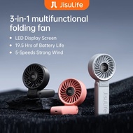 JISULIFE Handheld Fan Life7 Mini Fan Portable Rechargeable Electric Fans 3600/5000mAh Battery Foldab