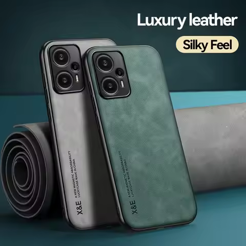 Leather Magnetic Sheepskin Phone Case For Poco F6 F7 Pro X7 X6 F2 Pro F5 F4 X5 X4 X3 Pro X4 X3 GT M5